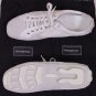 ZEGNA SHOES $455 WHITE LEATHER/SUEDE LOW PROFILE LOGO TRAINERS 9.5 42.5e NEW