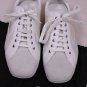 ZEGNA SHOES $455 WHITE LEATHER/SUEDE LOW PROFILE LOGO TRAINERS 9.5 42.5e NEW
