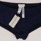 GIORGIO ARMANI SWIMSUIT $265 NAVY LOGO BEACHWEAR SWIM BRIEF BATH SLIP SM 48e NEW