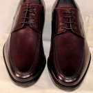 SALVATORE FERRAGAMO SHOES $650 DARK BROWN LOGO EMBOSSED DERBY 8.5E 41.5 NEW