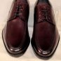 SALVATORE FERRAGAMO SHOES $650 DARK BROWN LOGO EMBOSSED DERBY 8.5E 41.5 NEW