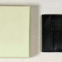 BRIONI WALLET $395 BLACK LOGO EMBOSSED CALFSKIN 6-CARD OPEN BILLY CC CASE NEW