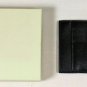 BRIONI WALLET $395 BLACK LOGO EMBOSSED CALFSKIN 6-CARD OPEN BILLY CC CASE NEW