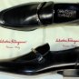 SALVATORE FERRAGAMO SHOES $680 BLACK LOGO LINK BIT ORNAMENTED LOAFER 9 42e NEW