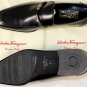 SALVATORE FERRAGAMO SHOES $680 BLACK LOGO LINK BIT ORNAMENTED LOAFER 9 42e NEW