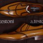 A. TESTONI SHOES $1090 BROWN VARNISHED SEAM WING-TIP HANDMADE SHOE 7.5 40.5e NEW