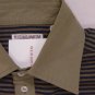 MICHAEL BASTIAN SHIRT $525 NAVY/OLIVE GREEN STRIPE 6-BTN SHIRT LARGE 52e NEW