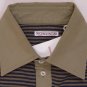 MICHAEL BASTIAN SHIRT $525 NAVY/OLIVE GREEN STRIPE 6-BTN SHIRT LARGE 52e NEW