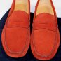PRADA SHOES $595 LAVA SUEDE LOGO ORNAMENTED CONTRAST STITCH DRIVERS 11D 44 NEW