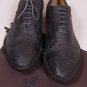 CESARE PACIOTTI SHOES $680 DARK GRAY PATTERNED LEATHER CAPTOE OXFORDS 8 41e NEW