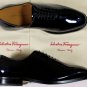 SALVATORE FERRAGAMO SHOES $940 DARK BLUE TRAMEZZA WHOLECUT OXFORD 6EEE 39e NEW