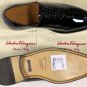 SALVATORE FERRAGAMO SHOES $940 DARK BLUE TRAMEZZA WHOLECUT OXFORD 6EEE 39e NEW