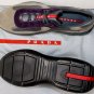 PRADA SPORT SHOES $450 KHAKI/GRAY MESH/PURPLE SUEDE BIKE TRAINERS 10.5 43.5e NEW