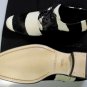 DSQUARED2 SHOES $1140 BLACK/WHITE PONY HAIR ZEBRA STRIPED LOGO DERBY 10 43e NEW