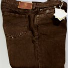 BRUNELLO CUCINELLI JEANS $640 DARK BROWN WASH LOGO FIT LEG DENIM 38/34 54e NEW