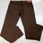 BRUNELLO CUCINELLI JEANS $640 DARK BROWN WASH LOGO FIT LEG DENIM 38/34 54e NEW