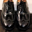 CHURCH'S SHOES $795 BLACK STUD DETAILED WINGTIP TRIPLE SOLE OXFORD 11 44 NEW