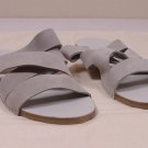 MAISON MARTIN MARGIELA SHOES $525 GRAY SUEDE CROSS STRAP SLIDE SANDALS 8 41e NEW