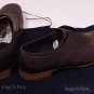 PRADA SHOES $740 BROWN OPTIONAL LACED VINTAGED WING TIP OXFORD 11 44e NEW