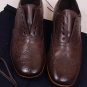 PRADA SHOES $740 BROWN OPTIONAL LACED VINTAGED WING TIP OXFORD 11 44e NEW