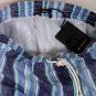 KITON SWIMSUIT $425 NAVY/BLUE STRIPED LOGO EMBROIDERED RESORT TRUNKS SM 48 NEW