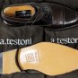 A. TESTONI SHOES $1150 DARK BROWN DUAL GRAIN CALF 2-TONE CAPTOE DERBY 10 43 NEW
