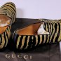 GUCCI SHOES $965 BROWN/BLACK PONY HAIR SLIP ON LOAFER 8.5 41.5 NEW