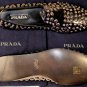 PRADA SHOES $1195 BLACK SPAZZOLATO STUD SPIKE ORNAMENTED LOAFER 10 43e NEW
