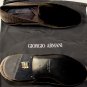 GIORGIO ARMANI SHOES $1300 DK BROWN VELVET/CROCODILESKIN FORMAL LOAFER 10 43 NEW