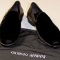 GIORGIO ARMANI SHOES $1300 DK BROWN VELVET/CROCODILESKIN FORMAL LOAFER 10 43 NEW