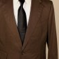 TOM FORD SUIT $3400 CHOC BROWN 100%BRUSHED COTTON HANDMADE 2BTN SUIT 44L 56e NEW
