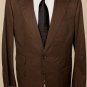 TOM FORD SUIT $3400 CHOC BROWN 100%BRUSHED COTTON HANDMADE 2BTN SUIT 44L 56e NEW