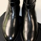 GIORGIO ARMANI SHOES $1050 BLACK CALFSKIN SIDE BUCKLED ANKLE BOOTS 12 45e NEW