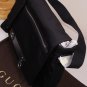 GUCCI MESSENGER BAG $1465 BLACK NYLON/LEATHER LOGO WEEKENDER SHOULDER BAG NEW