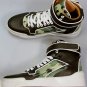 GIVENCHY SHOES $995 CAMMO GREEN CALFSKIN LOGO TYSON HI-TOP TRAINERS 12 45 NEW