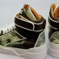 GIVENCHY SHOES $995 CAMMO GREEN CALFSKIN LOGO TYSON HI-TOP TRAINERS 12 45 NEW