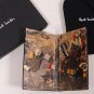 PAUL SMITH WALLET $265 BLACK LOGO KEEPSAKE COLLAGE SLIM LEATHER BILL FOLD NEW