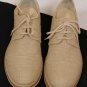 ANN DEMEULEMEESTER SHOES $790 BROWN LINEN/LEATHER CAP TOE OXFORDS 8 41e NEW