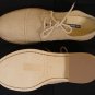 ANN DEMEULEMEESTER SHOES $790 BROWN LINEN/LEATHER CAP TOE OXFORDS 8 41e NEW
