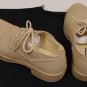 ANN DEMEULEMEESTER SHOES $790 BROWN LINEN/LEATHER CAP TOE OXFORDS 8 41e NEW