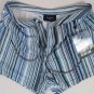 PAUL SMITH SWIM TRUNKS $165 BLUE LOGO STRIPED SWIMSUIT BEACHWEAR SMALL 48e NEW