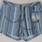 PAUL SMITH SWIM TRUNKS $165 BLUE LOGO STRIPED SWIMSUIT BEACHWEAR SMALL 48e NEW