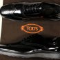 TOD'S SHOES $595 BLACK LOGO EMBOSSED WINGTIP PEBBLE SOLE OXFORD 11 44e NEW