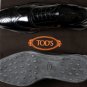 TOD'S SHOES $595 BLACK LOGO EMBOSSED WINGTIP PEBBLE SOLE OXFORD 11 44e NEW