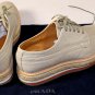 PRADA SHOES $990 NATURAL LINEN CAPTOE ESPADRILLE SOLE DERBY 11 .5 44.5 NEW