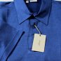 BRIONI POLO $595 DARK BLUE 100%SILK 3-BTN POLO GOLF SHIRT LARGE 52e NEW