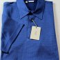 BRIONI POLO $595 DARK BLUE 100%SILK 3-BTN POLO GOLF SHIRT LARGE 52e NEW