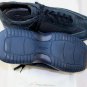 SANTONI SHOES $495 DARK BLUE SUEDE LOGO ORNAMENT SIDE AIRWALK TRAINER 10 43e NEW