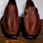 TOD'S SHOES $495 HICKORY CALF LOGO EMBOSSED PEBBLED SOLE PENNY LOAFER 12 45 NEW