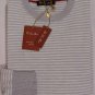 LORO PIANA SWEATER $750 GRAY STRIPED CASHMERE/SILK/LINEN CREWNECK  Lg 52e NEW